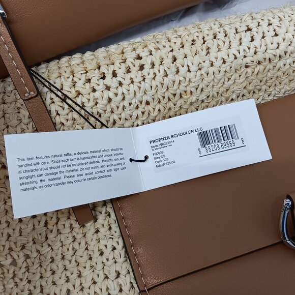 Proenza Schouler White Label Morris Large Raffia Tote - Picture 13 of 16